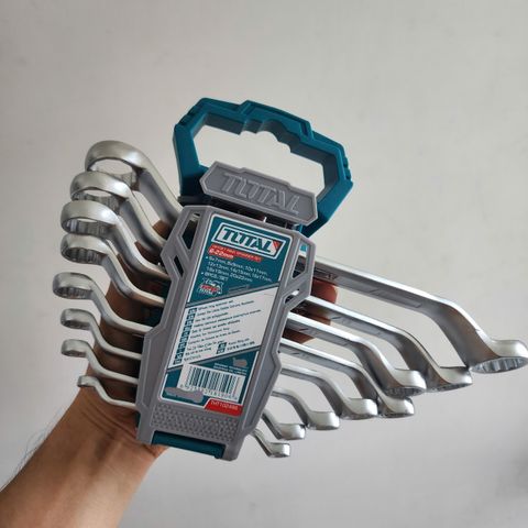 Bộ Cờ Lê 2 Đầu Vòng Total THT102486 - 8 Chi Tiết Kích Thước 6-22mm, Thép CR-V Cao Cấp, Chịu Lực Tốt, Dụng Cụ Sửa Chữa Chuyên Nghiệp