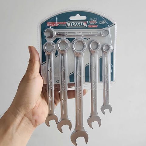 Bộ Cờ Lê Vòng Miệng 6 Chi Tiết 8-17mm Total THT102266 - Dụng Cụ Cầm Tay Tiện Lợi, Chất Liệu Thép CR-V Chắc Chắn
