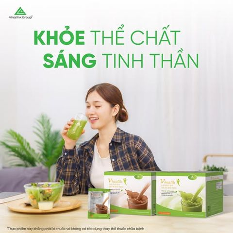 Bột Dinh Dưỡng Vhealth Socola - Hỗ Trợ Giảm Cân Tự Nhiên, Nguồn Dinh Dưỡng Cao Cấp, Hộp 20 Gói, Thực Phẩm Lành Mạnh