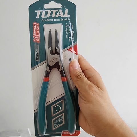 Kìm Mở Phe Trong Đầu Thẳng 7 Inch Total THTJ21803 - Dụng Cụ Cầm Tay Chất Lượng Cao, Chuyên Dụng Tháo Lắp Vòng Bi, Trục Máy