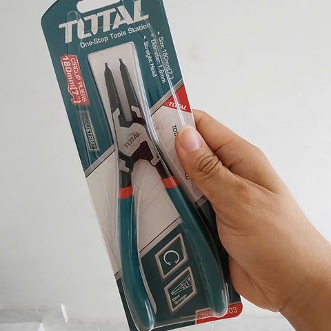 Kìm Mở Phe Trong Đầu Thẳng 7 Inch Total THTJ21803 - Dụng Cụ Cầm Tay Chất Lượng Cao, Chuyên Dụng Tháo Lắp Vòng Bi, Trục Máy