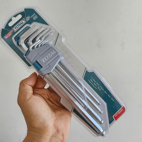 Bộ Lục Giác Đầu Bi Dài 1.5-10mm Total THT106292 - Bộ Công Cụ 9 Chi Tiết Bền Chắc, Tiện Lợi Cho Tháo Lắp Bu Lông