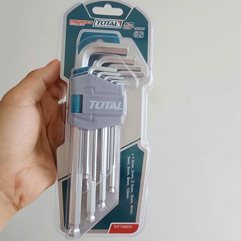Bộ Lục Giác Đầu Bi 9 Chi Tiết Total THT106291 - Kích Thước 1.5-10mm, Chất Liệu CR-V Bền Bỉ, Sửa Chữa Lắp Ráp Thoải Mái