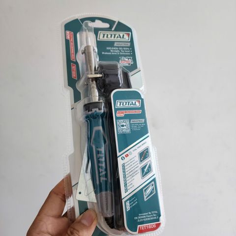 Mỏ Hàn Chì 60W Total TET1606 - Công Cụ Hàn Điện Tử Chất Lượng Cao, Nhiệt Độ Ổn Định, Dành Cho DIY và Sửa Chữa Linh Kiện