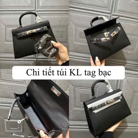 Túi KL chữ H dáng lùn tag bạc size 19-22 hàng QC cao cấp