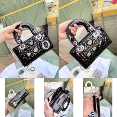 Túi Xách Nữ D-Joy Dáng Dài Tag Bạc Size 18-22cm Túi Quảng Châu CC