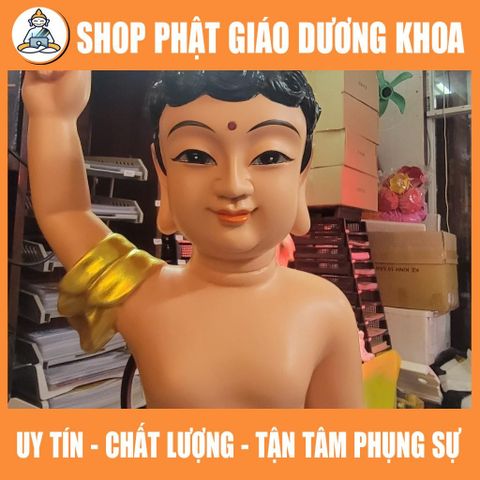 HOẢ TỐC, TƯỢNG PHẬT ĐẢN SANH CAO 40cm CÓ SẴN GIAO NGAY - VẺ MÀU ĐS09