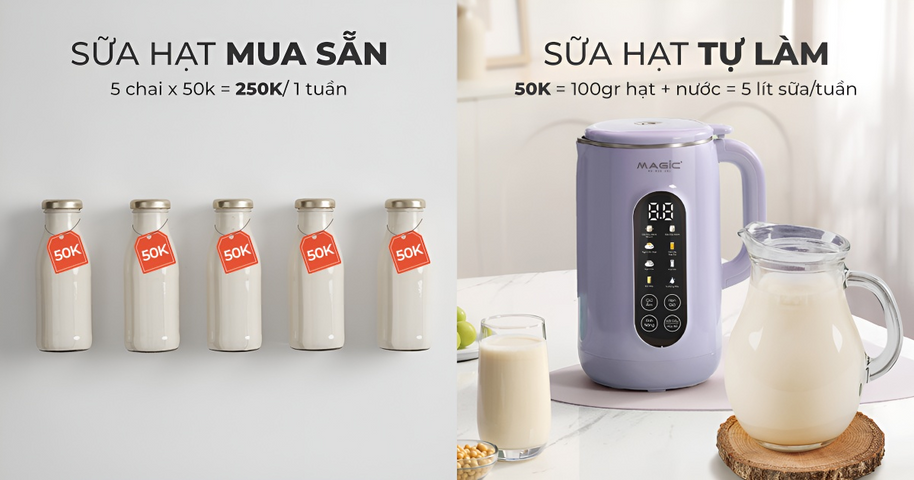Máy Xay Nấu Sữa Hạt MAGIC A-100 - Đa Năng 1000W, Thiết Kế Hiện Đại, Giữ Trọn Dinh Dưỡng, Dung Tích 1 Lít, Phù Hợp Với Mọi Loại Hạt