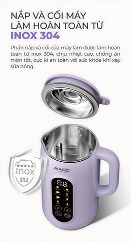 Máy Xay Nấu Sữa Hạt MAGIC A-100 - Đa Năng 1000W, Thiết Kế Hiện Đại, Giữ Trọn Dinh Dưỡng, Dung Tích 1 Lít, Phù Hợp Với Mọi Loại Hạt