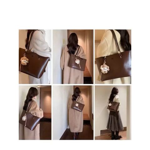 Túi Công Sở Chio Size 32 Dây Đôi Da Trơn Kèm Tag Gấu - Túi Xách Nữ Cao Cấp Sang Trọng, Thời Trang Dạo Phố