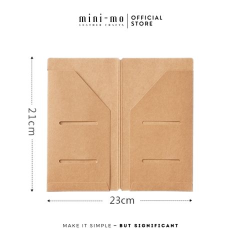 Kraft Folder MINI-MO cho Sổ Tay Midori KF-01 - Giấy KRAFT 300GSM, Phụ Kiện Đính Kèm và Decor Thông Minh