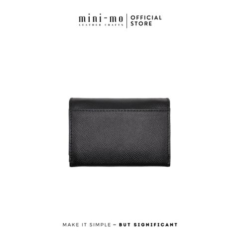 Ví Da Mini Unisex Handmade EPSOM - Túi Đựng Thẻ Đen NERO & Xanh Than OCEAN CHARCOAL, Thiết Kế Nhỏ Gọn, Đủ Ngăn Thẻ