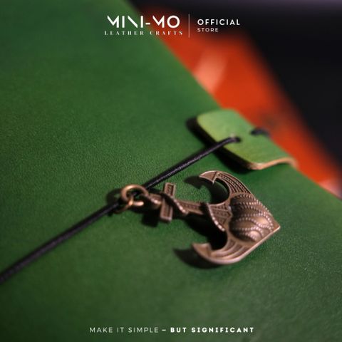 Sổ Tay Ghi Chép MINI-MO Da Bò Veg Tan Nhuộm Thủ Công, Kích Thước 18x12cm - Quà Tặng Ý Nghĩa Cho Người Sáng Tạo