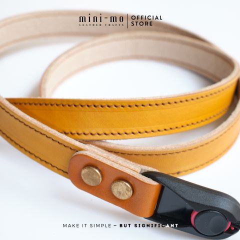 Dây Đeo Máy Ảnh DSLR/Mirrorless MINI-MO Da Bò Veg Tan Thủ Công, Thiết Kế Tối Giản, An Toàn và Tiện Dụng - Quà Tặng Độc Đáo Cho Photographer