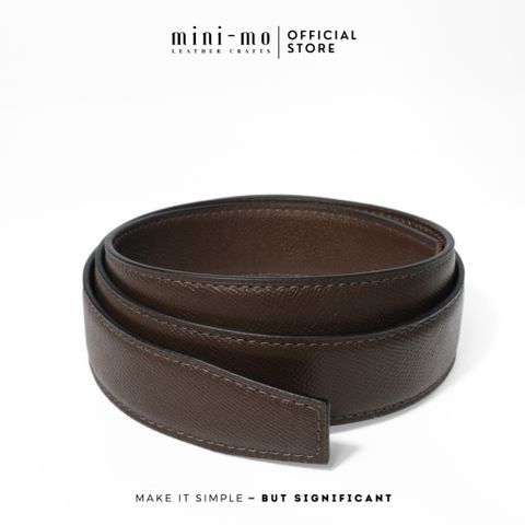 Thắt Lưng Nam MINI-MO Bản 3.4cm Chất Liệu Da Epsom Crater Brown Thiết Kế Nam Tính Tinh Tế