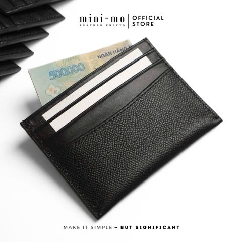 Ví Thẻ Card Holder Unisex Da Bò EPSOM Mix NAPPA - Thiết Kế Nhỏ Gọn, Phong Cách Thanh Lịch - Mẫu VMN-004 Chính Hãng