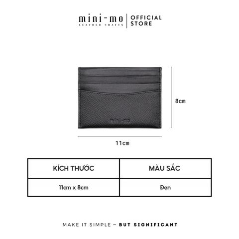 Ví Thẻ Card Holder Unisex Da Bò EPSOM Mix NAPPA - Thiết Kế Nhỏ Gọn, Phong Cách Thanh Lịch - Mẫu VMN-004 Chính Hãng