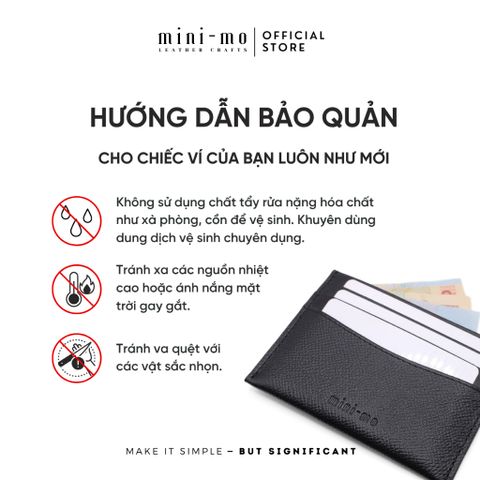 Ví Thẻ Card Holder Unisex Da Bò EPSOM Mix NAPPA - Thiết Kế Nhỏ Gọn, Phong Cách Thanh Lịch - Mẫu VMN-004 Chính Hãng