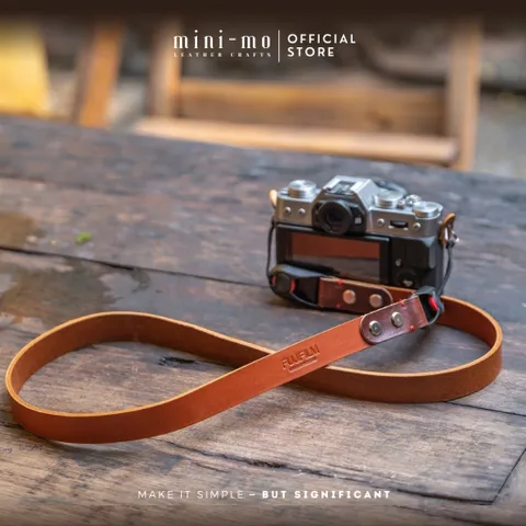 Dây Đeo Máy Ảnh DSLR/Mirrorless MINI-MO Da Vachetta Nâu Indochine - Phụ Kiện Chất Lượng Cao Cho Photographer