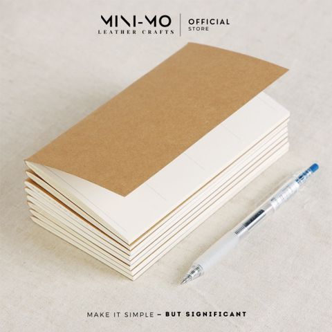 Ruột sổ tay MINI-MO, định lượng 100gsm-32 tờ, refillable cho sổ Midori Journals - RFM-01