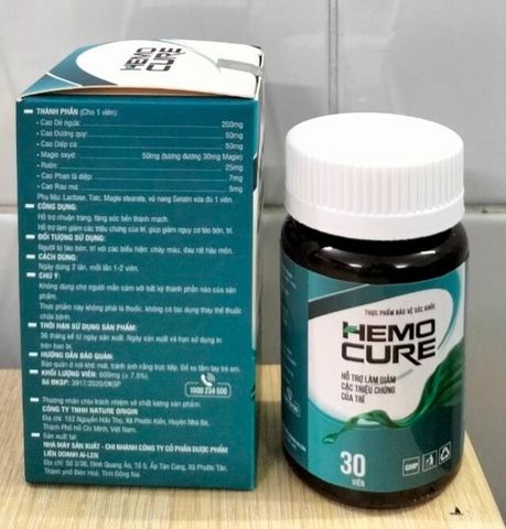 Viên Uống Hemocure Hỗ Trợ Ngăn Ngừa Trĩ & Cải Thiện Tiêu Hóa - Giải Quyết Lo Âu Về Đường Ruột, Tránh Tình Trạng Đau Đớn
