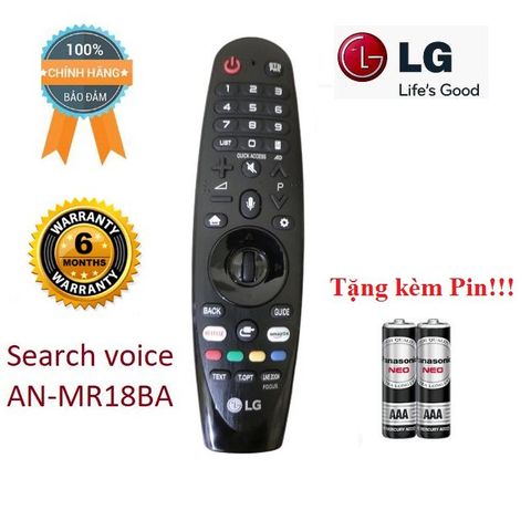 Điều Khiển Tivi Thông Minh LG AN-MR18BA - Remote Giọng Nói Có Chuột Bay, Tương Thích Smart TV 4K, Hàng Chính Hãng Indonesia