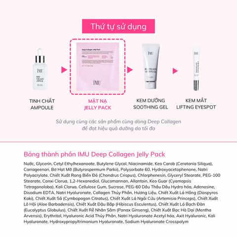 Combo 10 Hộp Mặt Nạ Thạch Collagen Hàn Quốc IMU - Dưỡng Ẩm, Chống Lão Hóa, Làm Sáng Da - Mặt Nạ Hydrogel Chất Lượng Cao