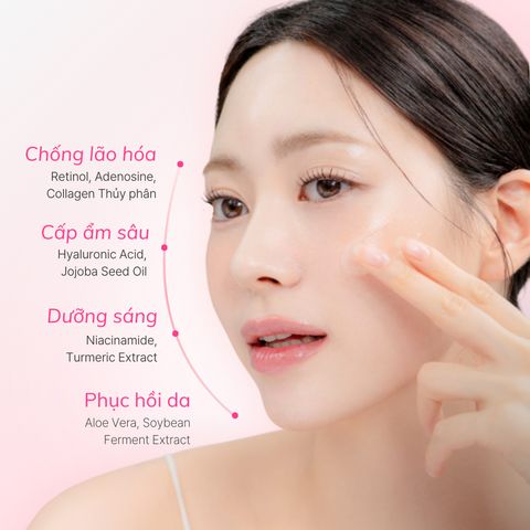 Bộ sản phẩm chăm sóc da IMU Deep Collagen - Mặt nạ thạch + Tinh chất + Kem dưỡng ẩm - Giảm nếp nhăn và cung cấp độ ẩm tối ưu