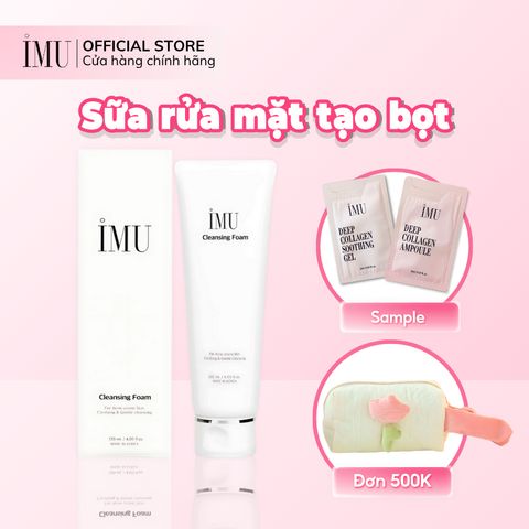 Sữa Rửa Mặt Tạo Bọt IMU 120ml - Ngăn Ngừa Mụn, Làm Sạch Sâu, Dưỡng Ẩm Với Hyaluronic Acid & Salicylic Acid - Phù Hợp Mọi Loại Da