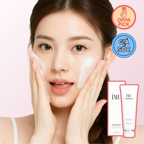 Sữa Rửa Mặt Tạo Bọt IMU 120ml - Ngăn Ngừa Mụn, Làm Sạch Sâu, Dưỡng Ẩm Với Hyaluronic Acid & Salicylic Acid - Phù Hợp Mọi Loại Da