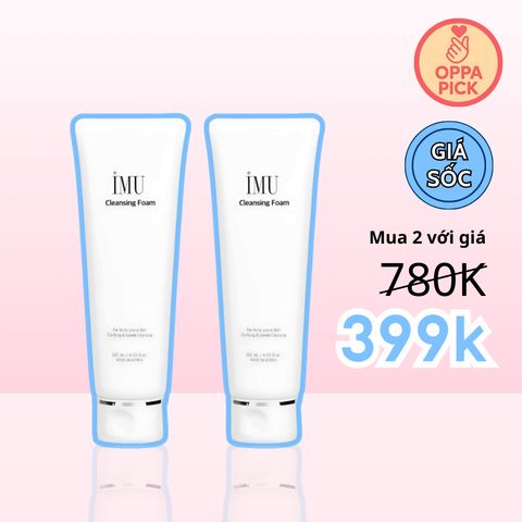 Sữa Rửa Mặt Tạo Bọt IMU 120ml - Ngăn Ngừa Mụn, Làm Sạch Sâu, Dưỡng Ẩm Với Hyaluronic Acid & Salicylic Acid - Phù Hợp Mọi Loại Da