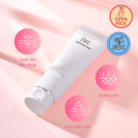 Sữa Rửa Mặt Tạo Bọt IMU 120ml - Ngăn Ngừa Mụn, Làm Sạch Sâu, Dưỡng Ẩm Với Hyaluronic Acid & Salicylic Acid - Phù Hợp Mọi Loại Da