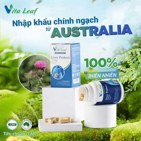 Viên uống Liver Protect 15000mg - Bảo vệ gan và hỗ trợ chức năng gan hiệu quả từ Vita Leaf Úc, giải độc và tái tạo tế bào gan.