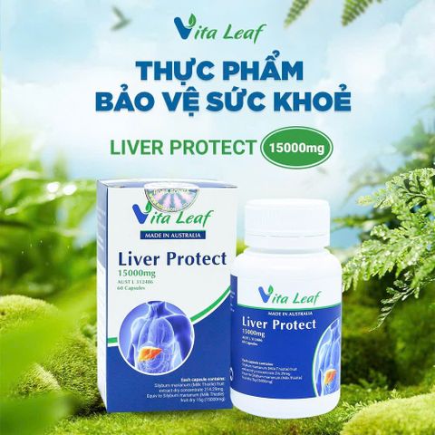 Viên uống Liver Protect 15000mg - Bảo vệ gan và hỗ trợ chức năng gan hiệu quả từ Vita Leaf Úc, giải độc và tái tạo tế bào gan.