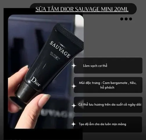Set Dior Sauvage: Nước Hoa Edp 10ml + Sữa Tắm 20ml