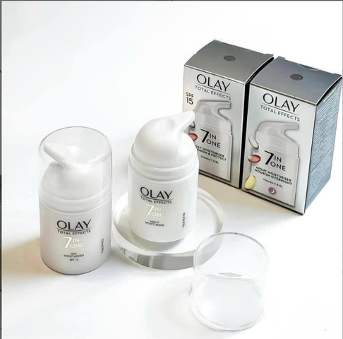 Set Olay Total Effects 7In1 - Kem Dưỡng Trắng Da Ngày Và Đêm (37ml x 2 Hộp) - Giải Pháp Chăm Sóc Da Toàn Diện, Rạng Rỡ, Khỏe Mạnh