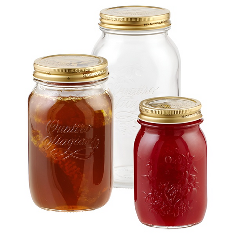 Hũ Thủy Tinh Nắp Vặn Bormioli Quattro 500ml/1000ml/1500ml - Lý Tưởng Bảo Quản Thực Phẩm, Mứt Trái Cây, Rau Củ, Đồ Uống