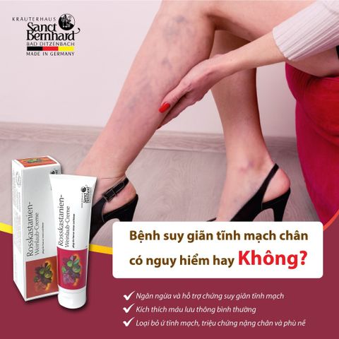 Kem Bôi Hạt Dẻ Ngựa Rosskastanien Weinlaub Creme - Giảm Đau Nhức Chân, Hỗ Trợ Lưu Thông Máu - Sanct Bernhard 25ml