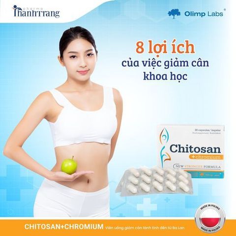 Viên uống Chitosan + Chrom 30 viên - Hỗ trợ giảm cân, giảm cholesterol, kiểm soát mỡ máu - Sản phẩm tự nhiên cho sức khỏe tim mạch