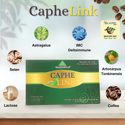 Cà Phê Decaf Cao Cấp Caphelink New - Tỉnh Táo Tự Nhiên, Ngon Mê Ly, Hộp 20 Gói Thảo Mộc Hữu Cơ, Không Gây Say, Hơi Nóng