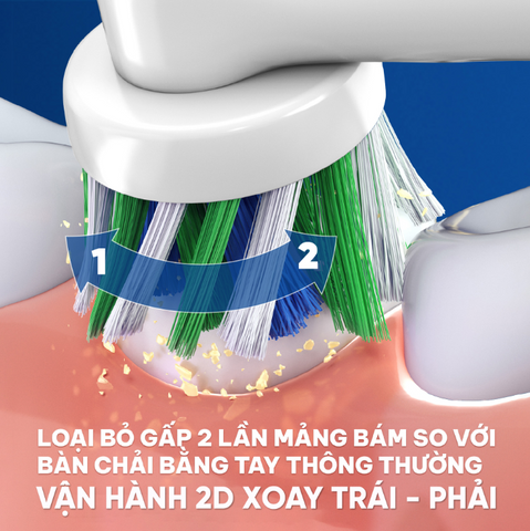 Bàn Chải Đánh Răng Điện Oral-B Vitality Cross Action - Giải Pháp Cho Răng Nhạy Cảm Với Công Nghệ Làm Sạch 3D Hiện Đại