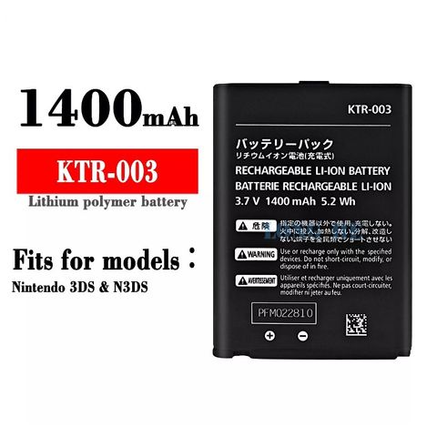 Pin Thay Thế Nintendo New 3DS KTR-003 1400mAh - Lithium-ion Chất Lượng Cao, Tương Thích Chơi Game Lâu Dài