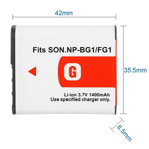 Pin Máy Ảnh Sony NP-BG1/FG1 Tương Thích DSC-W300, W200, W170, W150, W130, W120 - Dung Lượng 1090mAh, Thiết Kế Nhỏ Gọn, Hiệu Suất Cao