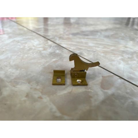 Chốt Mỏ Cò Thau Hình Con Chim - Thiết Kế Đẹp, Dùng Cho Cửa Sổ và Thùng Hộp - Chất Liệu Đồng Vàng 26x30mm