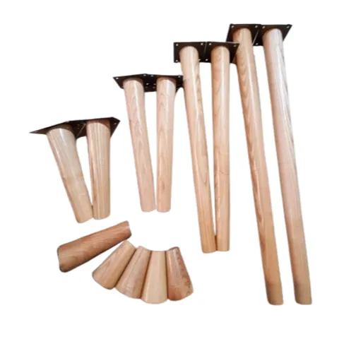 Chân bàn gỗ bách tròn xéo đủ size từ 100mm đến 450mm [Bán Cái]