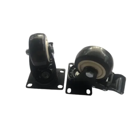 Bánh xe nhập khẩu 5 phân màu cam/màu đen có khóa và không khóa chịu tải cao