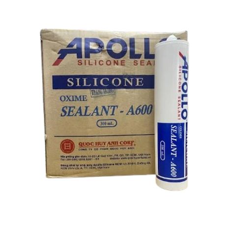 Keo silicon Apollo A600 chống thấm tốt, bền bỉ (trong suốt - trắng sữa - đen) - Hàng chính hãng