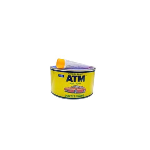 Bột trét bả matit vàng ATM bột bả sơn ô tô (1 HỘP MATIT VÀ 1 TUÝP KEO TRỘN)