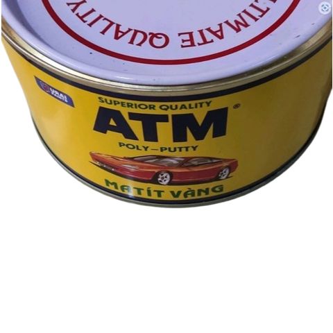 Bột trét bả matit vàng ATM bột bả sơn ô tô (1 HỘP MATIT VÀ 1 TUÝP KEO TRỘN)
