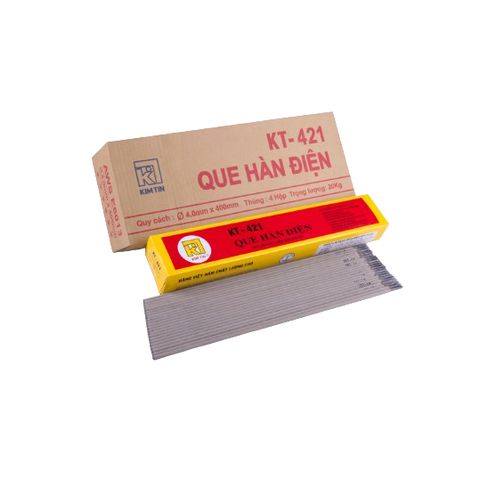 Que Hàn Thép Carbon KT-421 2.5mm - Hộp 2.5kg Chất Lượng Cao, Dùng Cho Hàn Cấu Trúc Xây Dựng và Chi Tiết Máy